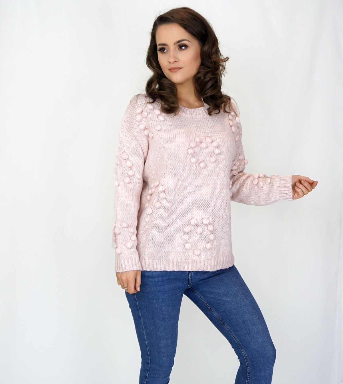 Styled Clothing Heart Pom Pom relaxed Jumper
