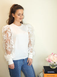 Styled Clothing Lace Sleeve Jumper