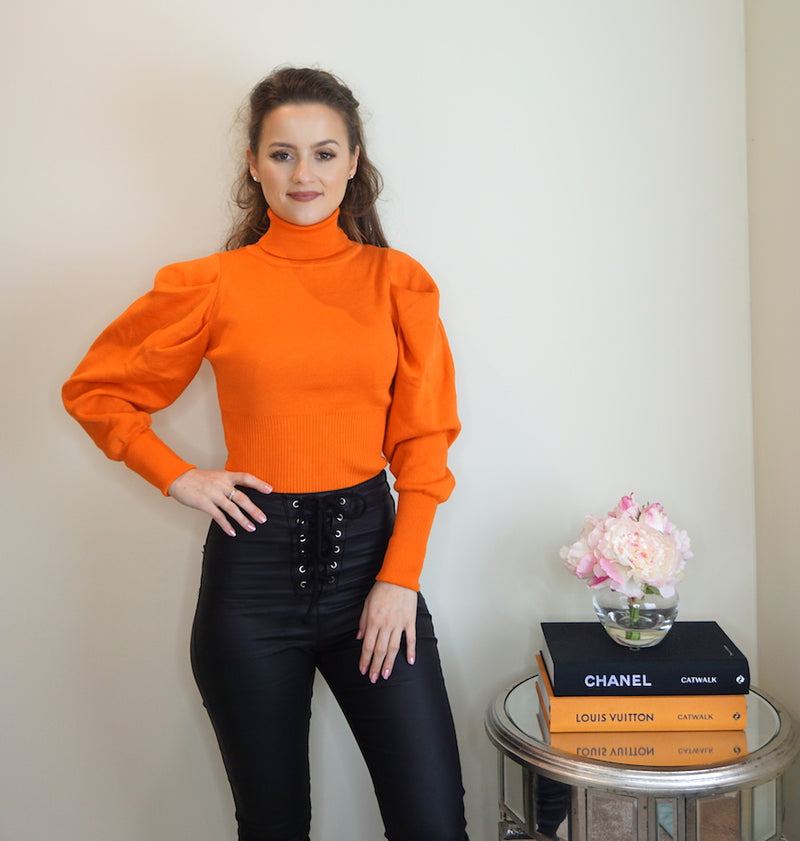 Styled Clothing Orange oversized Sleeve Jumper