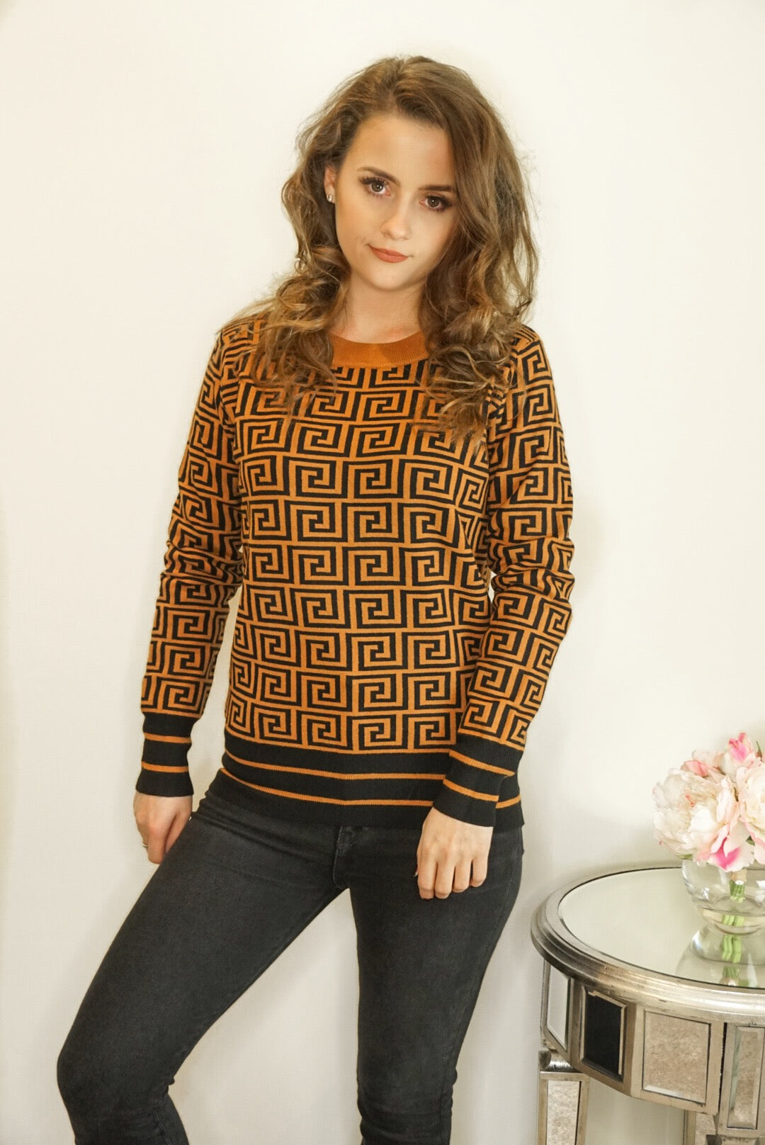 Styled Clothing Trendi Brown Jumper Ribbed