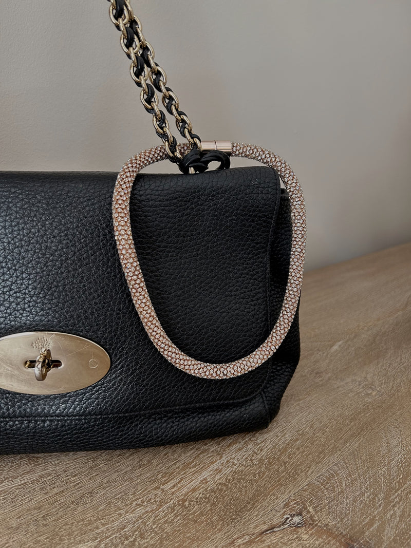 Diamanté Chunky Necklace with Magnetic Closure in Gold