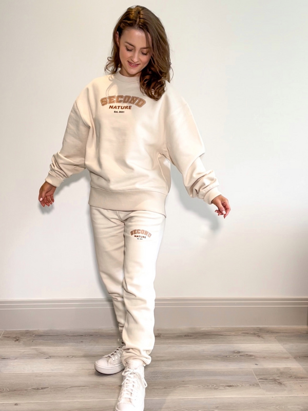 Oversized fit cotton sweatshirt in colour Natural Raw