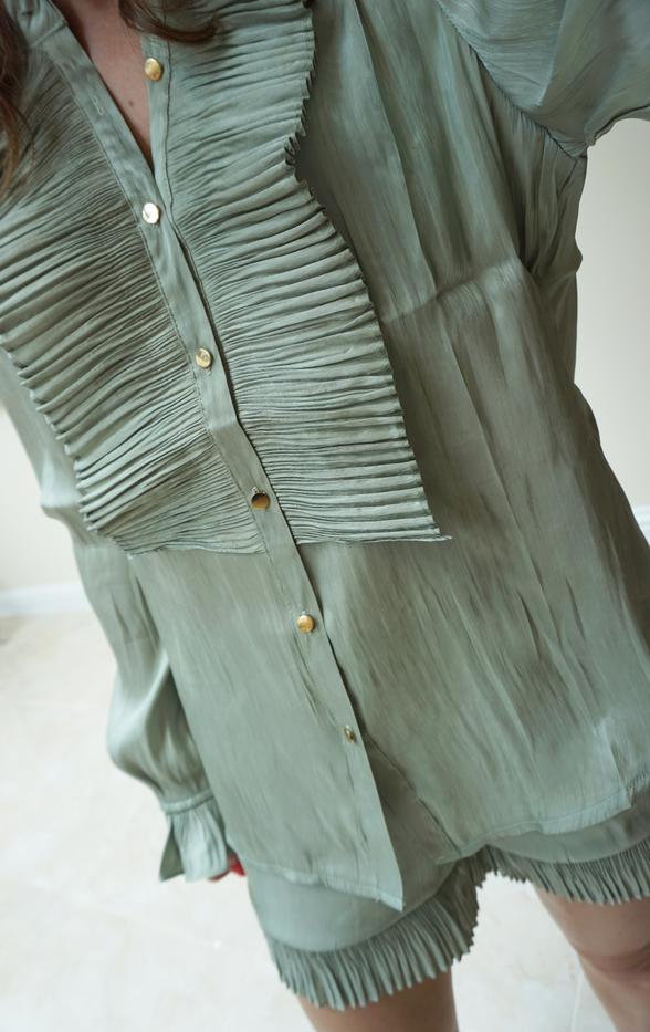 Styled Clothing Teal Ruffle Co ord