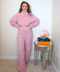 Teddy Soft Fluffy jumper and trousers matching set
