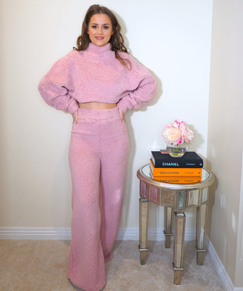 Teddy Soft Fluffy jumper and trousers matching set