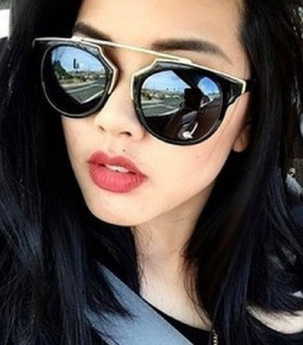 Black dior style sunglasses