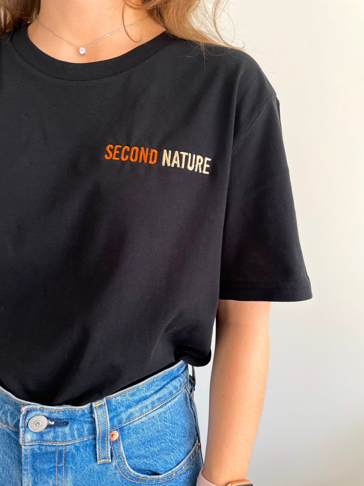 Second Nature Black T-shirt made from 100% Organic Cotton
