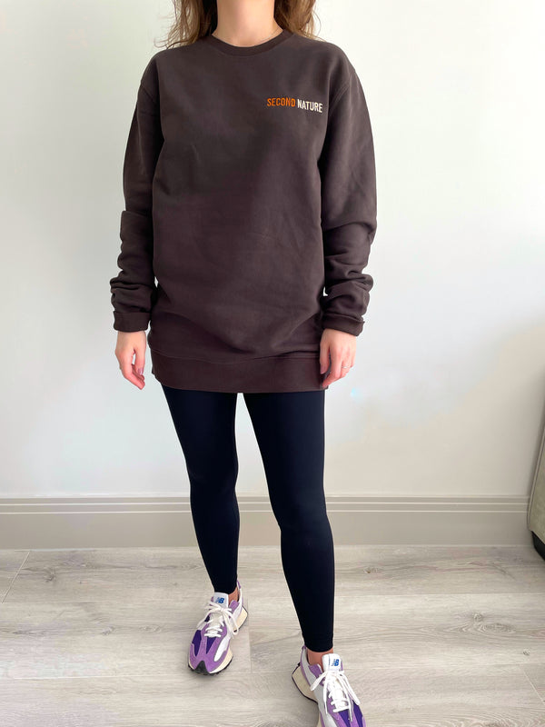 Oversized fit sweatshirt with Second Nature embroidery