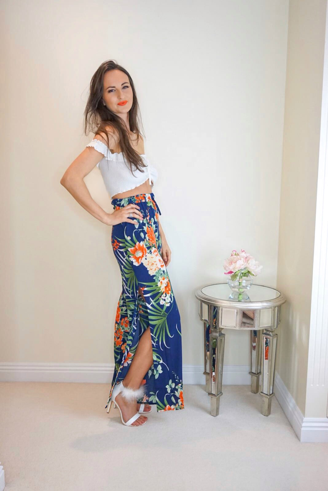 Styled Clothing Floral Palazzo Trousers