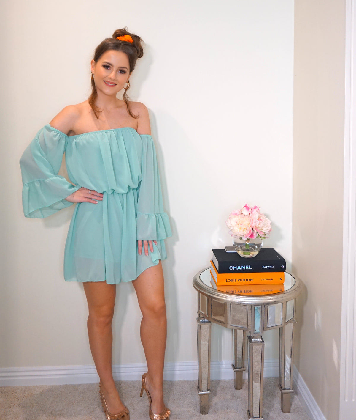 Styled Clothing Bardot Playsuit Mint