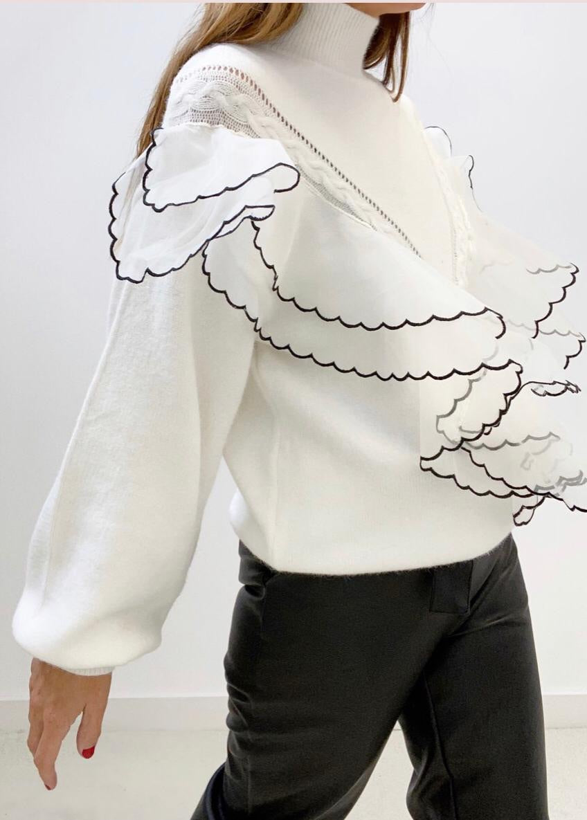 Styled Clothing Ruffle Sweatshirt Super Soft