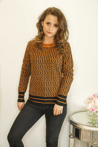 Styled Clothing Trendi Brown Jumper Ribbed