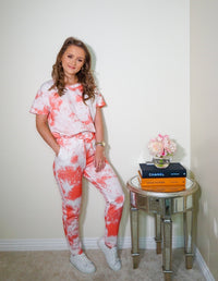 Tie Dye Loungewear Set in Pink